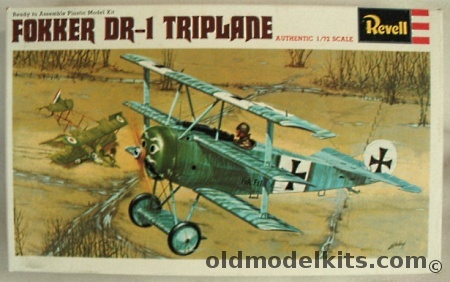 Revell 1/72 Fokker DR-1 Triplane - Werner Voss - (DRI), H652-70 plastic model kit